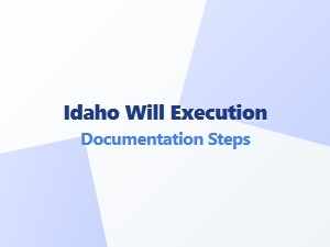 Idaho Will Execution and Asset Distribution Steps