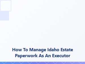 How to Manage Idaho Estate Paperwork as an Executor